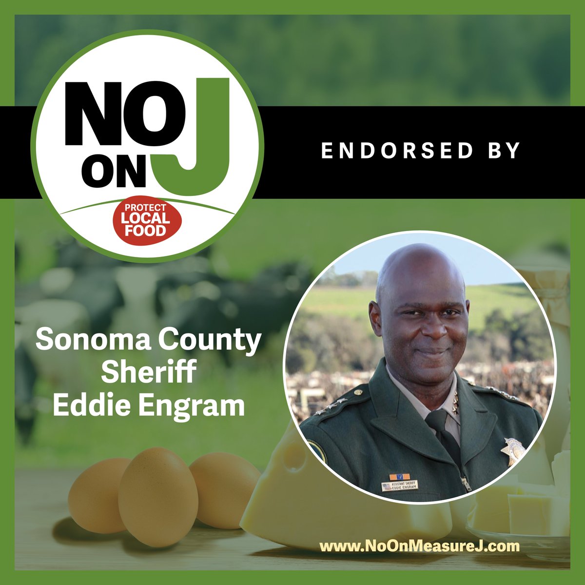Very glad to have <a href="/engram4sheriff/">Sheriff Eddie Engram</a>’s support in the fight to protect our ag lands and community! #NoOnMeasureJ