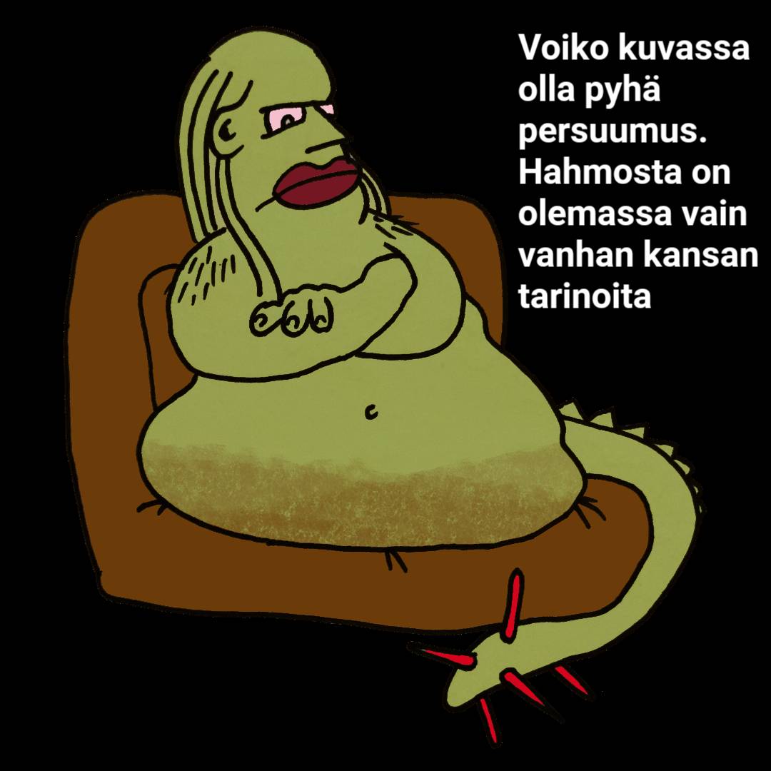 Jo pitkään on kuulunut huhuja että suomalaista puoluetta ohjaisi myyttinen hahmo nimeltään pyhä persuumus. Mitään varmaa tietoa ei ole, mutta tarina kertoo että hänen valostaan sokaistumalla voi päätyä mukaan (osa tarinoista ei kyllä puhu valosta vaan jostain paljon märemmästä)