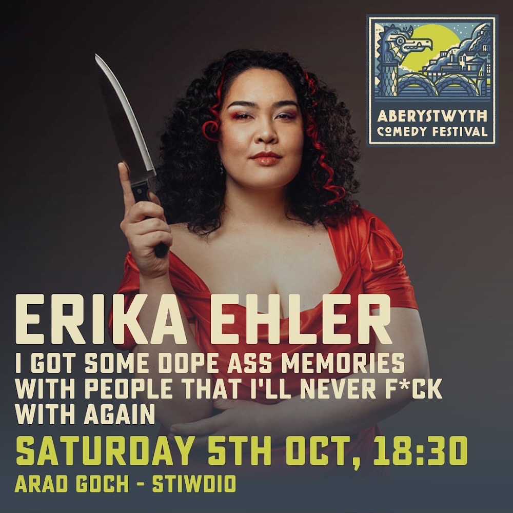 erika (@erikaehler) on Twitter photo 🚨Hello! 🚨 I am coming to <a href="/AberComedyFest/">Aberystwyth Comedy Festival</a> on Oct 5th, bringing my show I Got Some Dope Ass Memories With People That I’ll Never F*ck With Again
and you should all come !!!
🎟➡️abercomedyfest.co.uk/show/2024/erik… 🚨Hello! 🚨 I am coming to <a href="/AberComedyFest/">Aberystwyth Comedy Festival</a> on Oct 5th, bringing my show I Got Some Dope Ass Memories With People That I’ll Never F*ck With Again
and you should all come !!!
🎟➡️abercomedyfest.co.uk/show/2024/erik…