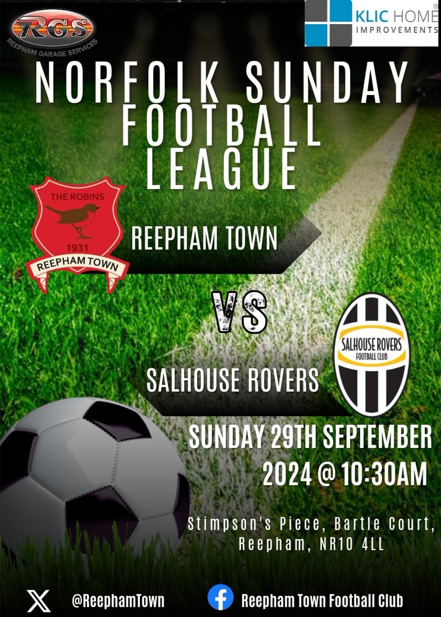 Reepham Town FC (Sunday) tweet media