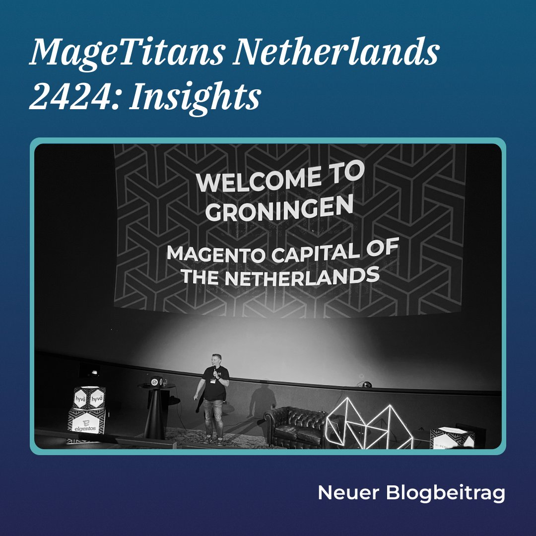 Wir von e3n besuchten die @MageTitansNL Netherlands 2024 in Groningen, ein Event voller wertvoller technischer Insights und Community-Erfahrungen.

➡ Mehr über das Event erfahrt ihr in unserem neuen Blogbeitrag von Thomas: e3n.de/blogbeitrag
