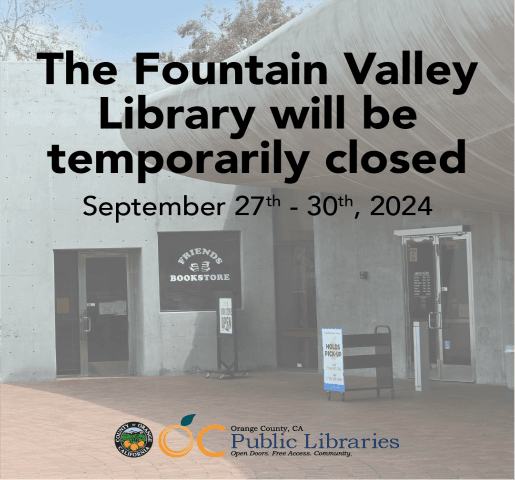 Fountain Valley Library Closure September 27-30 dlvr.it/TDdMF7