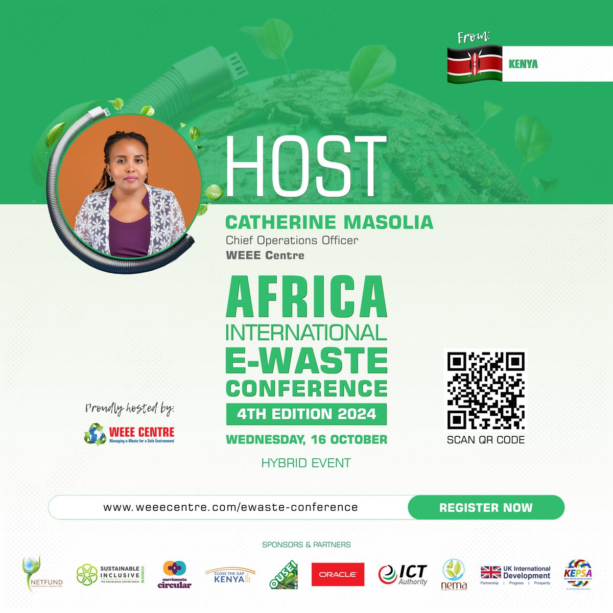 ✨🎤Excited to announce that <a href="/BonnieMbithi/">Bonnie Mbithi</a>  and Catherine Masolia will be hosting the upcoming 𝗔𝗳𝗿𝗶𝗰𝗮 𝗜𝗻𝘁𝗲𝗿𝗻𝗮𝘁𝗶𝗼𝗻𝗮𝗹 𝗘-𝗪𝗮𝘀𝘁𝗲 𝗖𝗼𝗻𝗳𝗲𝗿𝗲𝗻𝗰𝗲 happening both virtually and physically.
🔗All registrations here lnkd.in/d_qexyYR