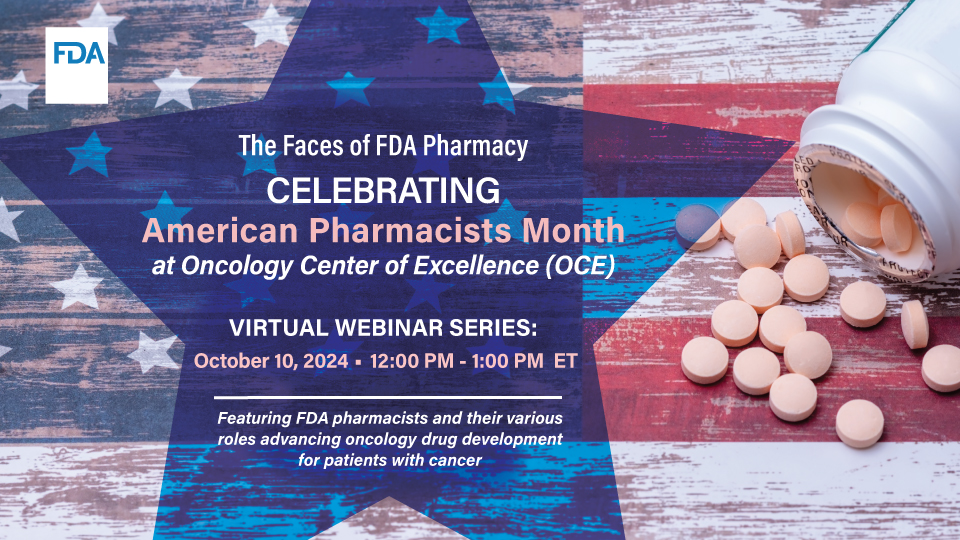 Students, fellows, trainees, and pharmacists, register to attend The Faces of FDA Pharmacy Celebrating American Pharmacists Month at the Oncology Center of Excellence, Thursday October 10, at 12 - 1pm. Register here:⤵️ 
fda.zoomgov.com/webinar/regist…