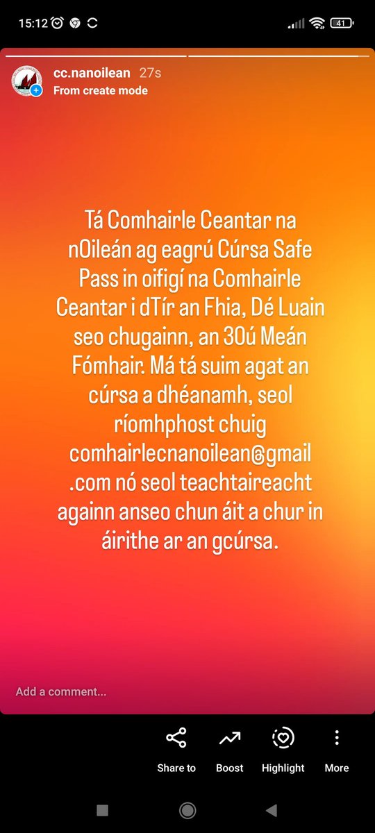 Safe pass ag Halla Thír an Fhia Dé Luain seo chugainn #safepass #training #oiliúint #constructiontraining