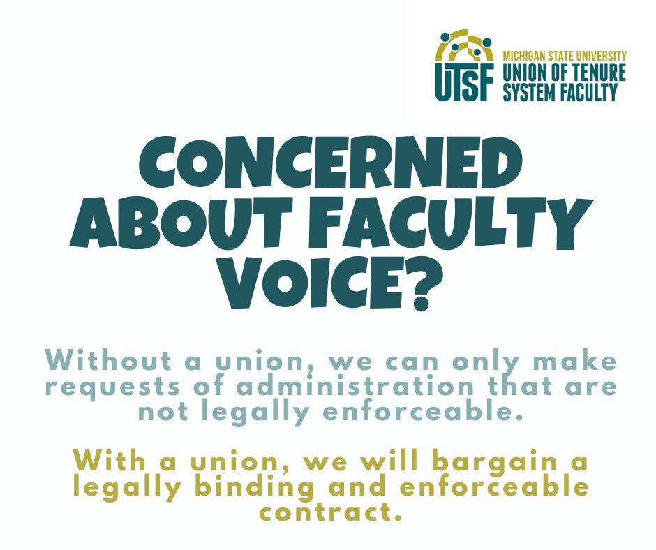 Faculty deserve a real voice. A union means we can negotiate a legally binding contract, not just make requests. Together, we can ensure our rights and protections are enforceable. #UnionsForAll #UnionStrong