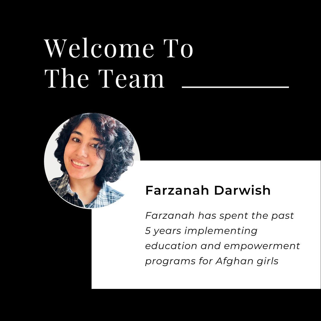 SaharEducation's tweet photo. Join us in welcoming our new Program Manager, Farzanah Darwish!

Read about this addition to the Sahar Education team on our website.

https://t.co/LLR1sT81mU

#Afghanistan #GirlsEducation #AfghanGirls #AfghanWomen #education #EducateGirls #EducateWomen https://t.co/vWx3jg8EM3