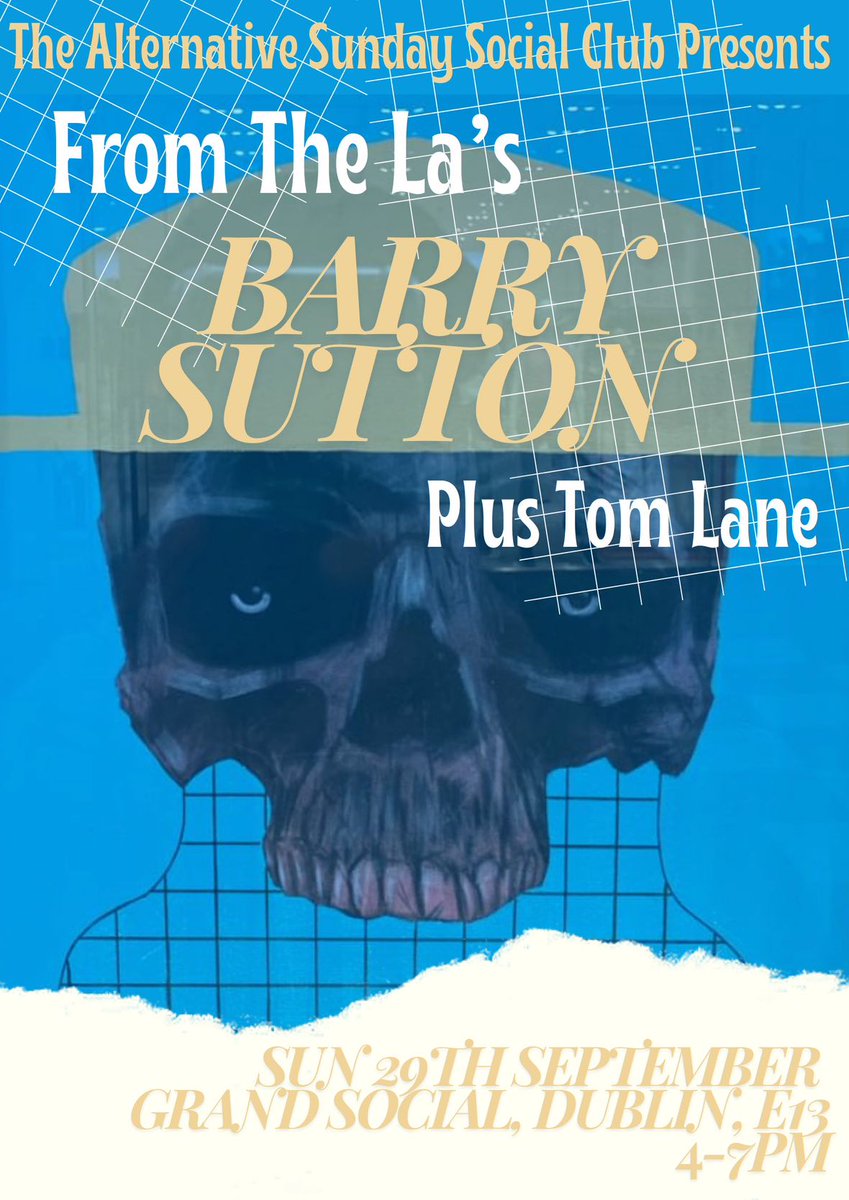 BarryHartigan's tweet photo. Upcoming shows at the Alternative Sunday Social Club include Barry Sutton (The Las, Cast) Sept 29th , Protex Oct 6th, Vulpynes 10th Nov and The Prongs Nov 17th.  All the shows are in The Grand Social, 4.00pm-7.00pm on Sundays, and you'll find tix for all gigs on Ticketmaster. https://t.co/hyAkihccIC