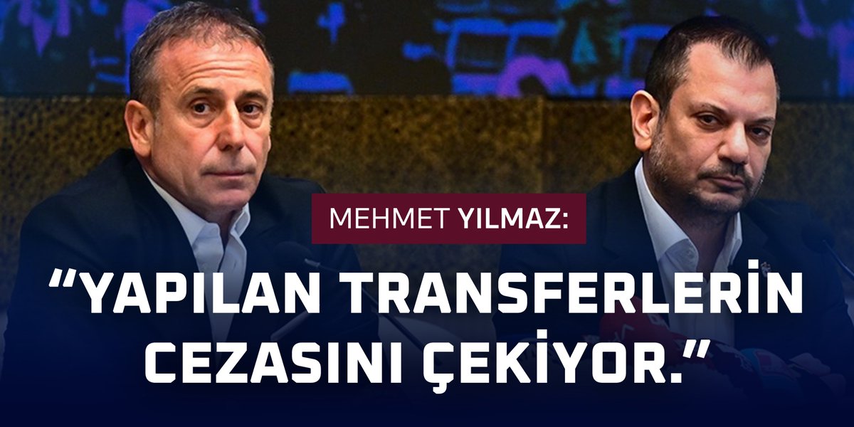 🗣️ Mehmet Yılmaz: "Trabzonspor, transfer başarısızlığının cezasını çekiyor. Alınan oyuncuların çoğunun, Trabzonspor seviyesinin altında olduğunu düşünüyorum." (HT Spor)