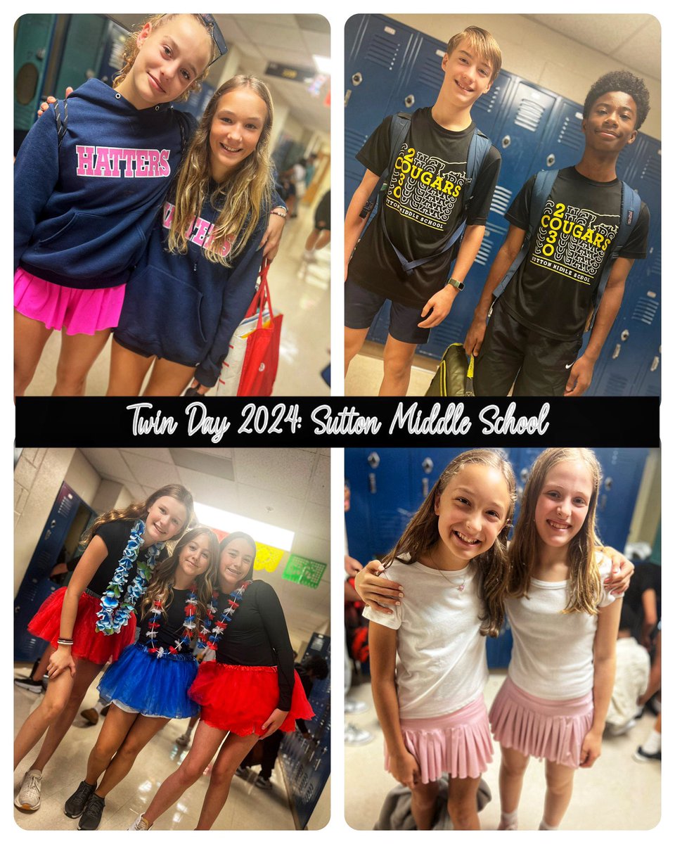 VirgoEducator's tweet photo. Twin…Where Have You Been?
- Homecoming 2024 is in FULL EFFECT at Sutton! 
- It’s Twin Day and our 7th Grade @SuttonCougars are here for it! 

@MerriweatherEDU @fhenderson1908 @FPB_SuttonPA @SMSFielder @SuttonPTA @apsupdate @APSAthletics70 https://t.co/CqObnBcZNt