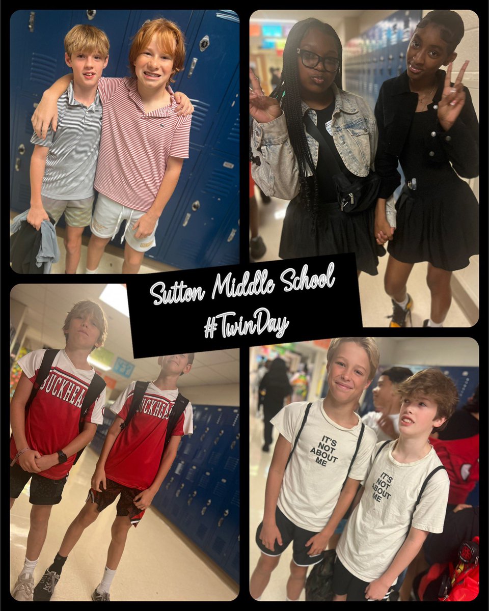 VirgoEducator's tweet photo. Twin…Where Have You Been?
- Homecoming 2024 is in FULL EFFECT at Sutton! 
- It’s Twin Day and our 7th Grade @SuttonCougars are here for it! 

@MerriweatherEDU @fhenderson1908 @FPB_SuttonPA @SMSFielder @SuttonPTA @apsupdate @APSAthletics70 https://t.co/CqObnBcZNt