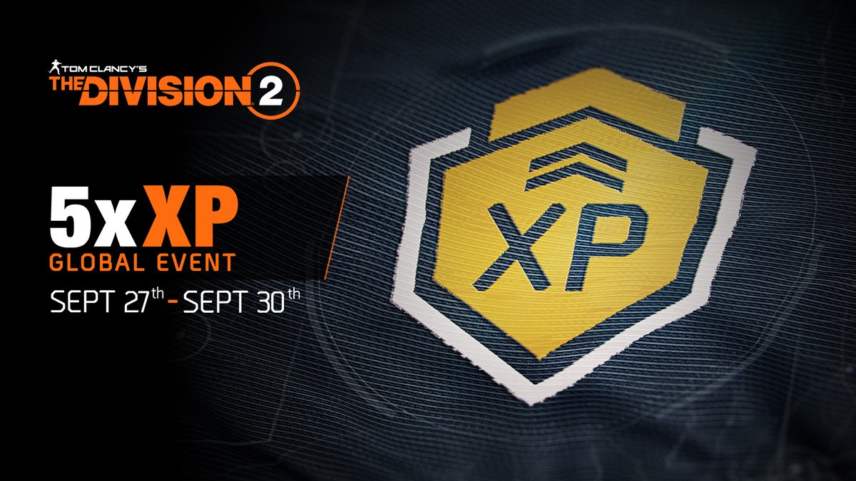 TheDivisionGame's tweet image. Level up times five! 🙌  Our huge 5x XP event happening Sept 27-30, don't let this rare opportunity pass you by 🏃‍♂️💨