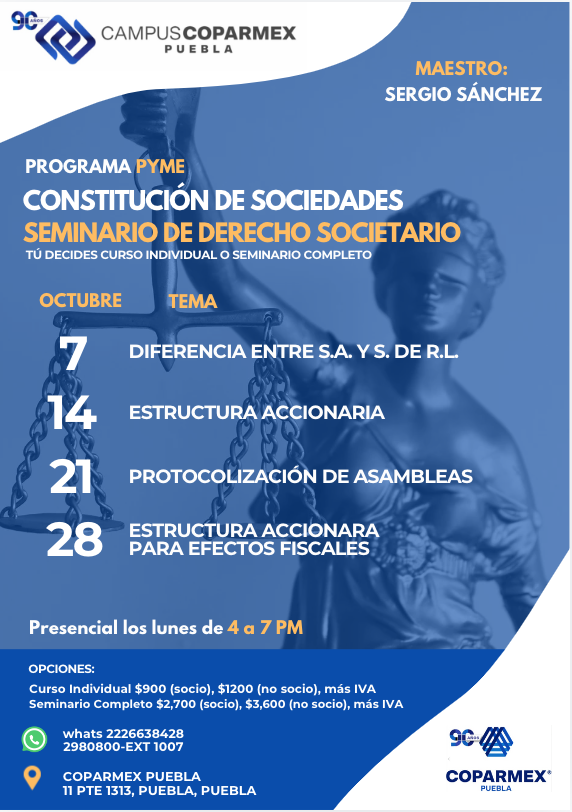 campus_coparmex's tweet photo. ¡Decide tu camino con los diferentes Seminario del mes de Octubre, que tenemos para ti! En #CAMPUSCOPARMEX, tú decides cómo aprender. Elige entre un curso individual para enfocarte en un área específica o el seminario completo para una visión integral. https://t.co/PsMWvWLEbQ