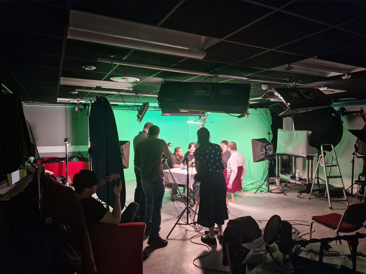 Day two of filming, this time in a green room at UCL