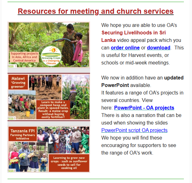 Pls see operationagri.org.uk/current-appeal/ for resources to use or share for Harvest services
#empoweringcommunities  #everystepcounts #christianloveinaction