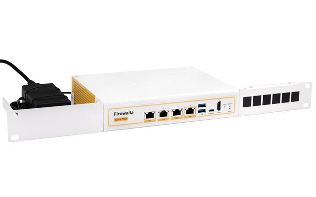 Firewalla Gold Pro is Now Complete: the rack mount kit is here! firewalla.com/goldprorackmou…