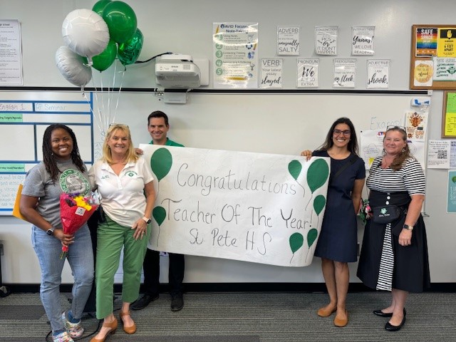 Please help me congratulate, Anita Green, St. Pete High School's Teacher of the Year!