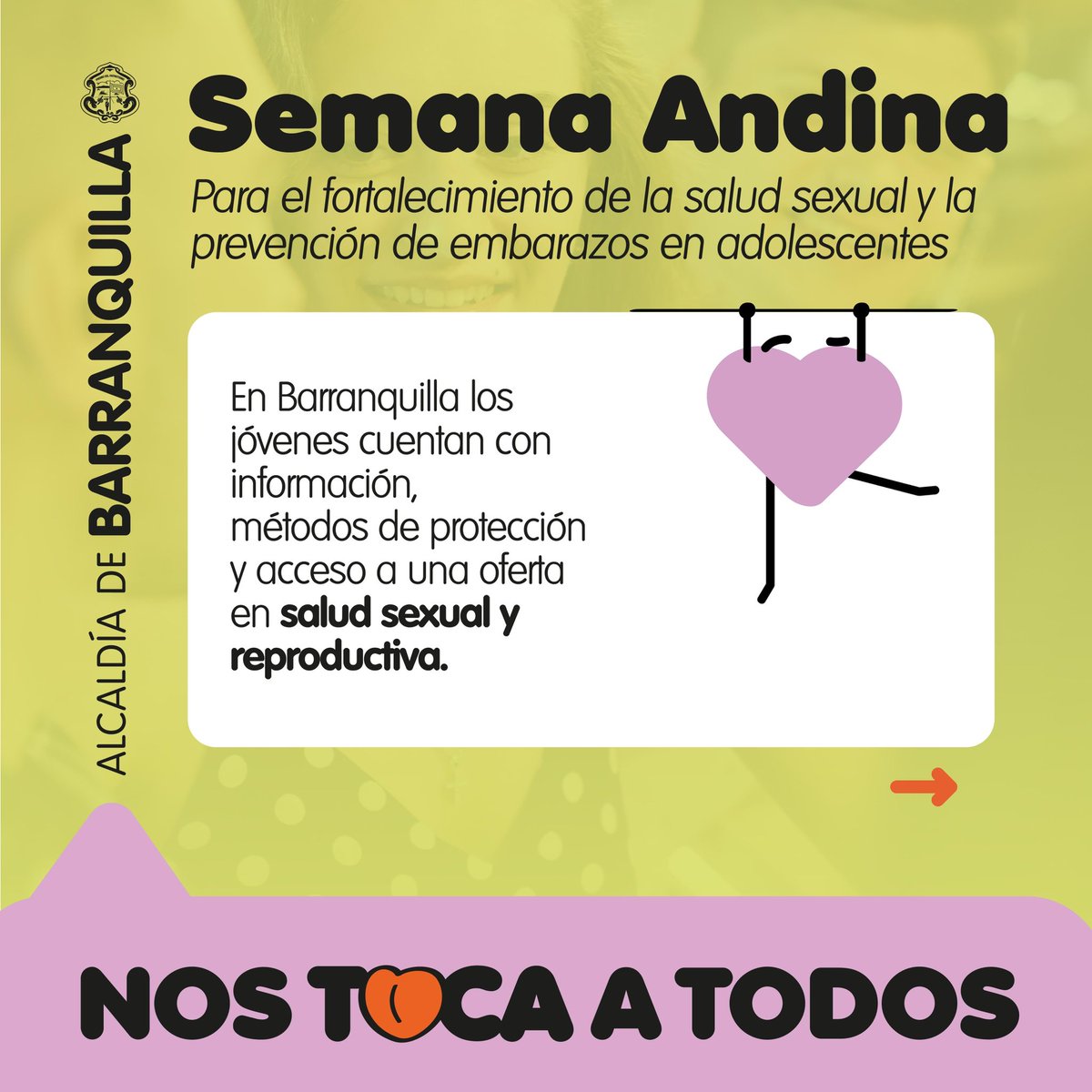 alcaldiabquilla's tweet photo. 🙋🏽‍♀️🙋🏻‍♂️Política Pública para la Prevención de Embarazos en Barranquilla redujo en 24.5% las gestaciones a temprana edad. #NosTocaATodos https://t.co/5qPIrnmKt5