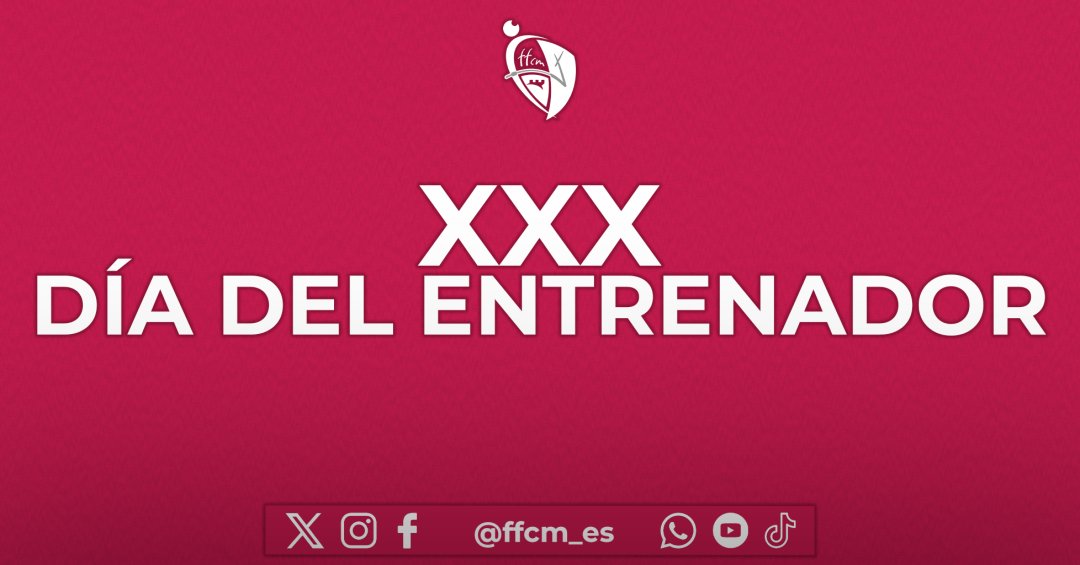 FFCM (@ffcm_es) on Twitter photo 📰 NOTICIA |
▶️ El XXX Día del Entrenador, este viernes en la <a href="/residenciaFFCM/">Residencia FFCM</a>
▶️ El acto contará con la presencia de David Gutiérrez, presidente de <a href="/EntrenadorRFEF/">Comité de Entrenadores RFEF</a>
🎖️ Todos los premiados e info ℹ️, 🔗 ffcm.es/pnfg/NNws_ShwN…
#somosCLM | #entrenadoresCLM 📰 NOTICIA |
▶️ El XXX Día del Entrenador, este viernes en la <a href="/residenciaFFCM/">Residencia FFCM</a>
▶️ El acto contará con la presencia de David Gutiérrez, presidente de <a href="/EntrenadorRFEF/">Comité de Entrenadores RFEF</a>
🎖️ Todos los premiados e info ℹ️, 🔗 ffcm.es/pnfg/NNws_ShwN…
#somosCLM | #entrenadoresCLM