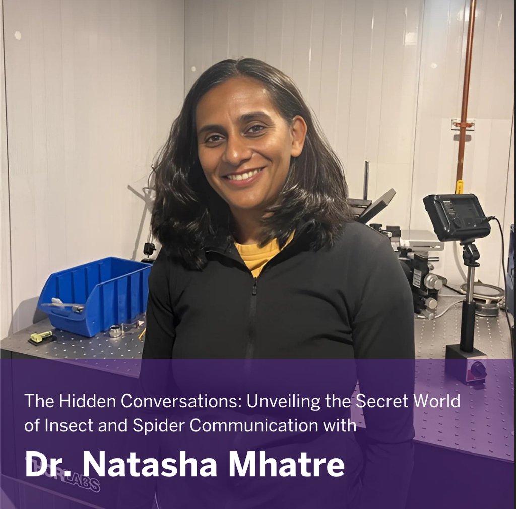 Discover how Dr. Natasha Mhatre uncovers the hidden communication of insects &amp; spiders through sound &amp; vibration! 🔬

uwo.ca/sci/news/2024/…