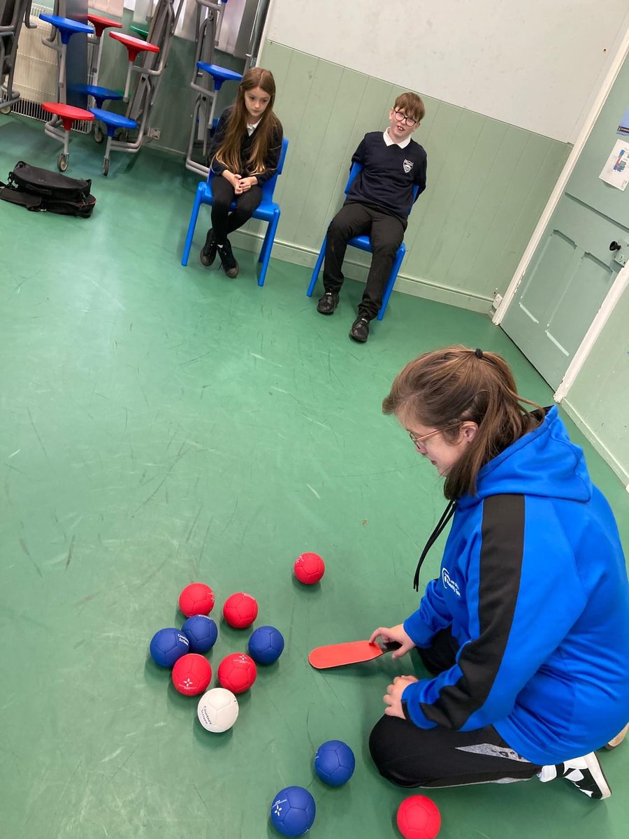 DGCsport's tweet photo. 🏆 Today we helped Brownhall Primary host a Boccia Tournament in partnership with @DisabilityDG boccia player, Courtney.

Sat 28th Sept is National Boccia Day &amp; we wanted to celebrate along with the school following on from the Paralympic Games

#dgactiveschools #disabilitysport https://t.co/zQsv3e1iH2