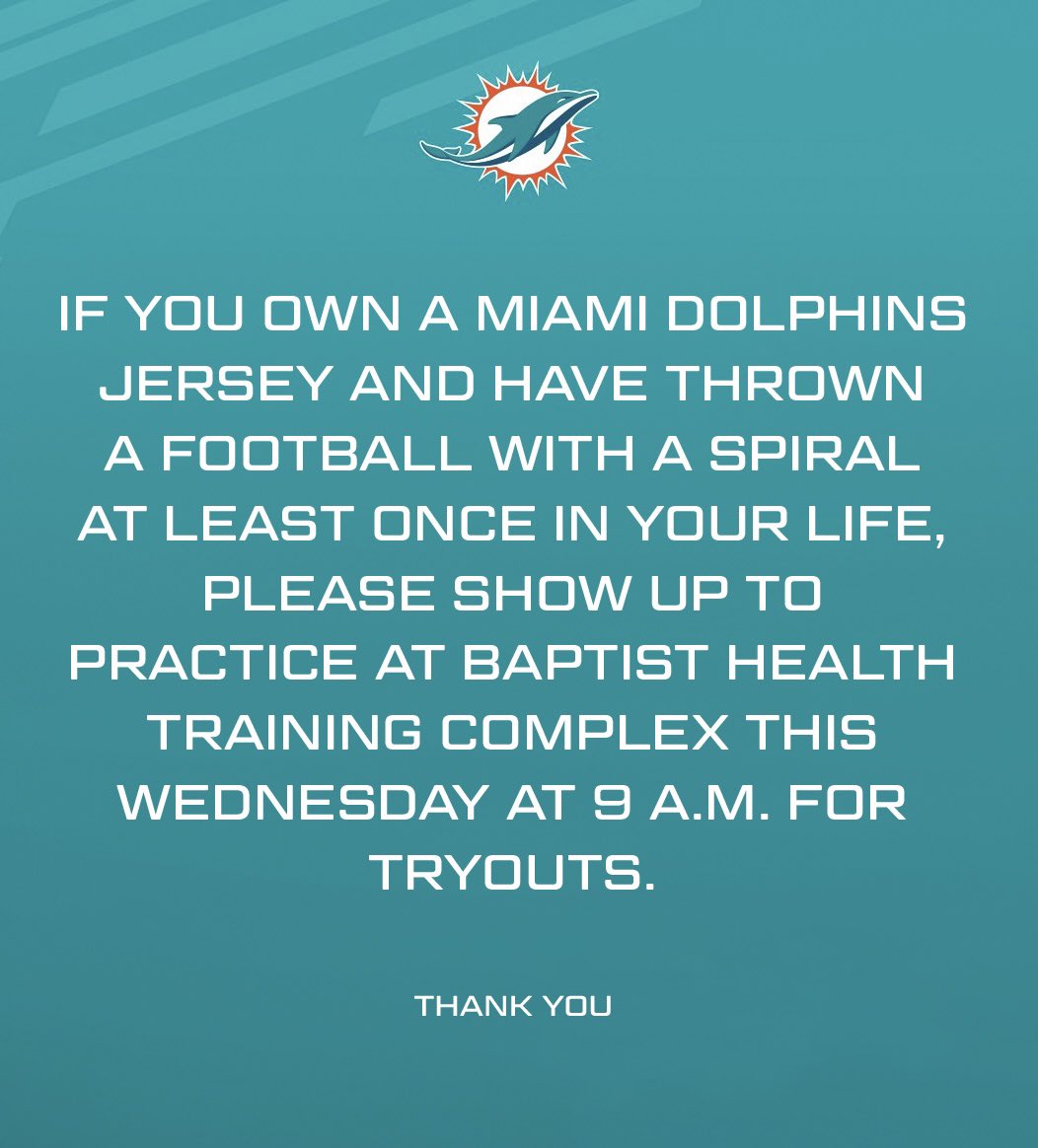 Statement from the Miami Dolphins