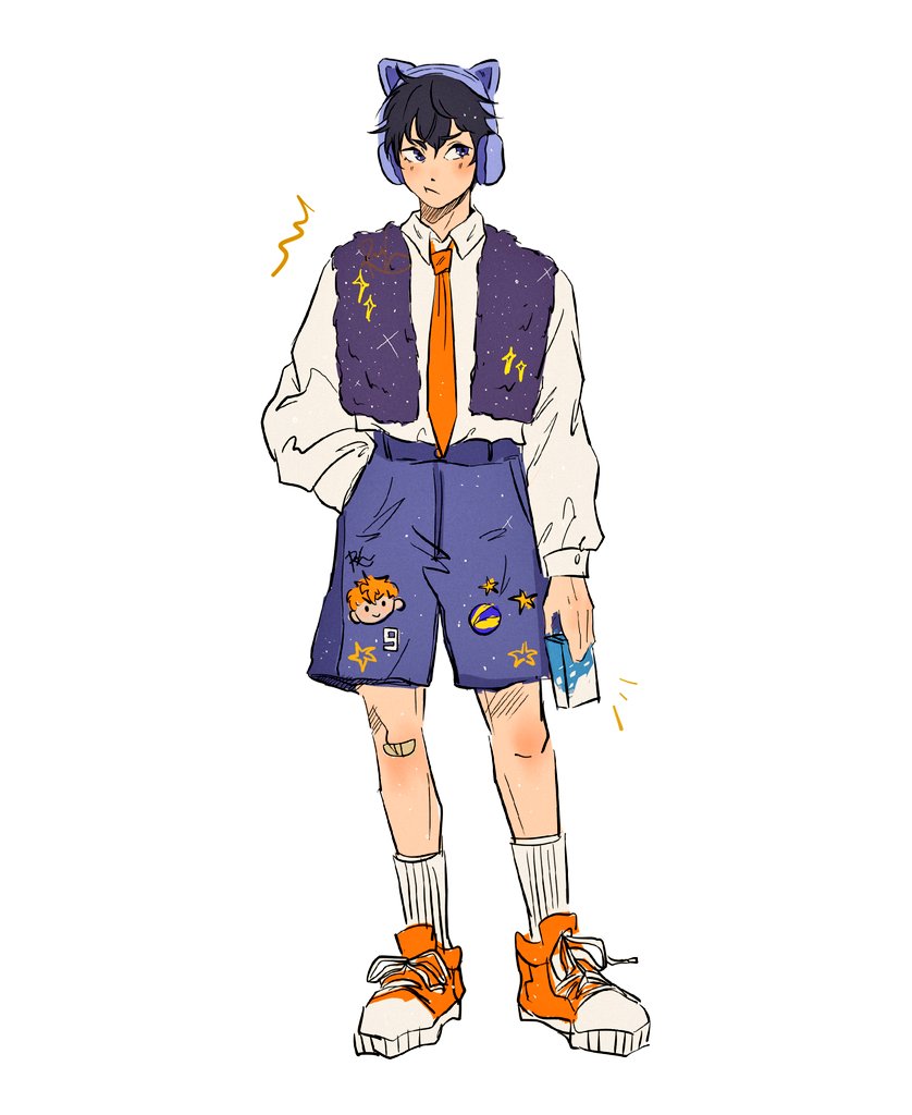 rinjjuei's tweet image. 🍊🍊 yachi dressed kageyama up

#ハイキュー #haikyuu 
#haikyuufanart