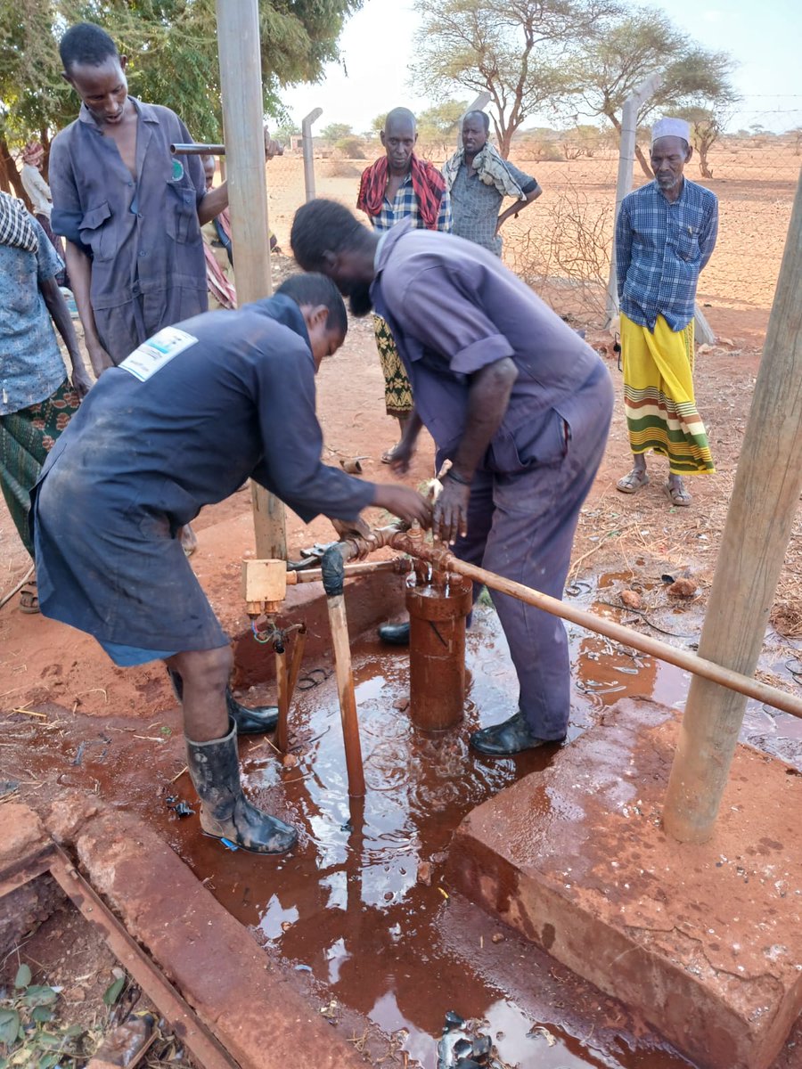 waterdpt008's tweet photo. Our BRT team successfully restored the Dela Borehole in Eldas Sub-county. The technicians retrieved the borehole equipment, repaired the damaged drop cable and reinstalled the system bringing the borehole back into operation. https://t.co/44PxKwRjV2