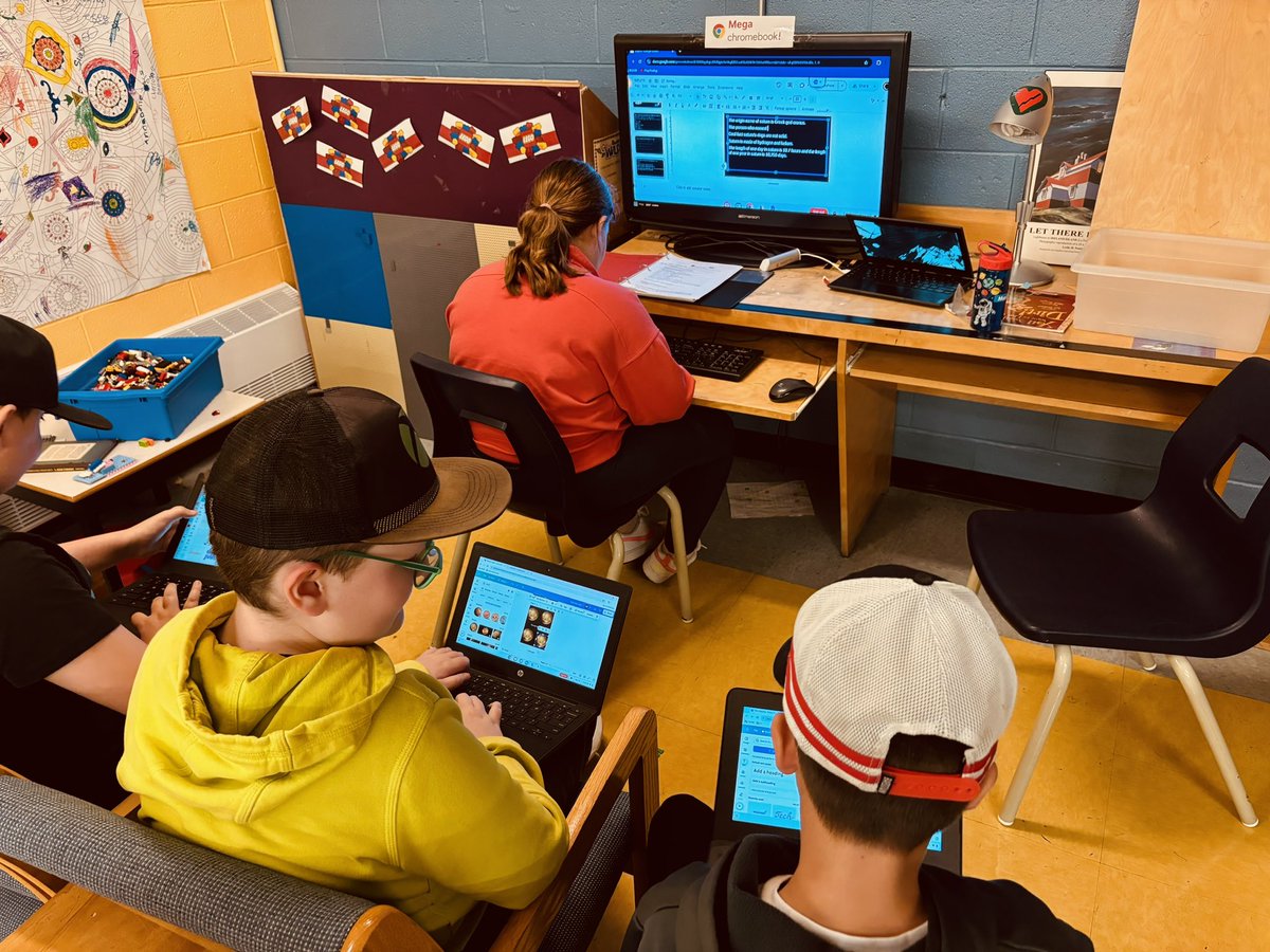 A busy Library Learning Commons is THE best kind of LLC! <a href="/MsOuterbridge/">Olivia Outerbridge</a>’s grade 2’s working on a “Windblown” read aloud extension and Mr. Barrington’s #sjbgrade6  working on their space projects for science and art! <a href="/sjboscoschool/">sjboscoschool</a> <a href="/NLSchoolsCA/">NLSchools</a>
