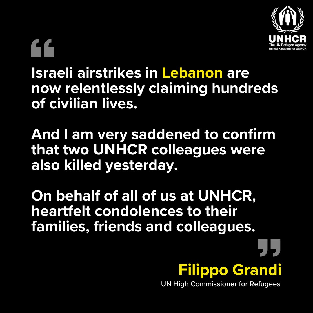 We are absolutely devastated to learn this news from our team in Lebanon and share our heartfelt condolences. An end to the hostilities in Lebanon is urgently needed.

Civilians are #NotATarget.
Humanitarians are #NotATarget.
