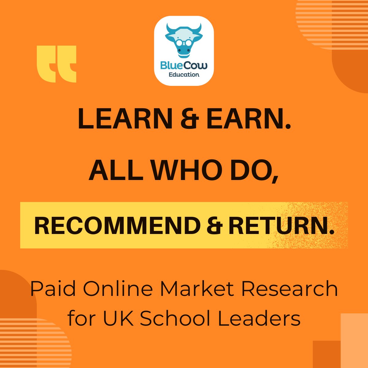Can you help? We're a bit short of primary and secondary school leaders next week (1930-2100) who haven't attended our online market research evenings before. Feed back on 6 presentations and receive a £40 Amazon voucher emailed to you on the night. They're fun, fast paced and