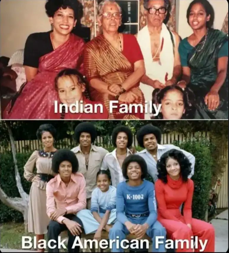 Bray_Jay_'s tweet photo. @DLHughleyRadio Gopalan Family on top. Jackson Family on bottom. https://t.co/LsWtxtXOC5
