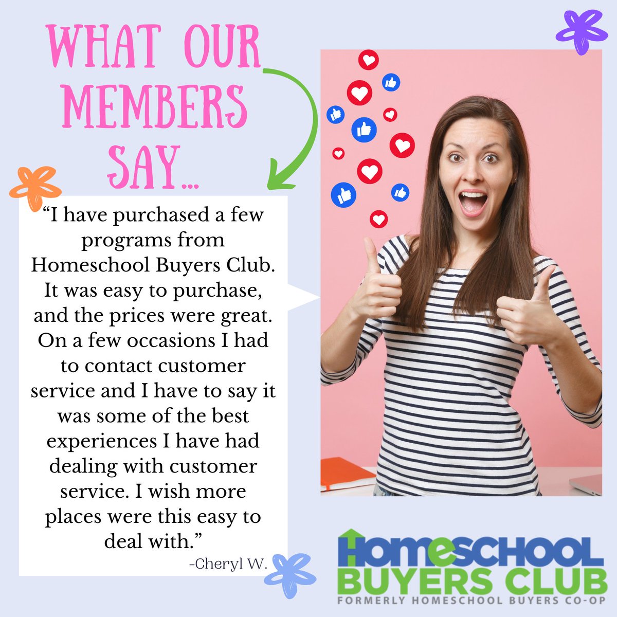 HSBuyersClub's tweet photo. We’re committed to providing the lowest prices, top-notch resources, &amp; fantastic customer service to make homeschooling easier and stress-free! Our incredible members and homeschool community inspire us to do what we do every day!  💚 https://t.co/XV9p60APxb