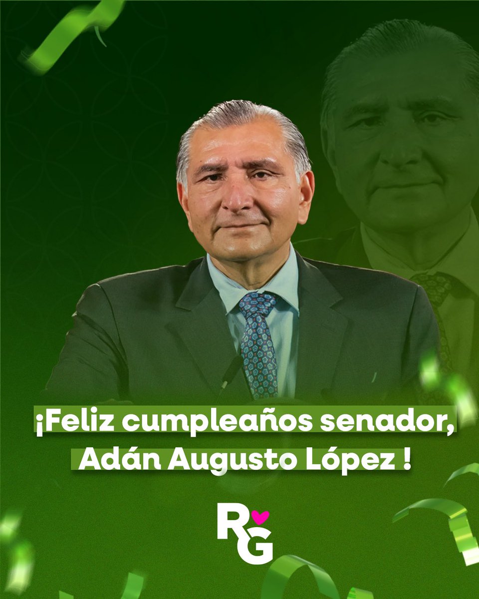 Ruth González Silva (@ruthgonzalezmx) on Twitter photo Feliz cumpleaños, <a href="/adan_augusto/">Adán Augusto López H</a>, que la vida te siga regalando más logros y alegrías.
¡Un gran abrazo! 🎉 Feliz cumpleaños, <a href="/adan_augusto/">Adán Augusto López H</a>, que la vida te siga regalando más logros y alegrías.
¡Un gran abrazo! 🎉