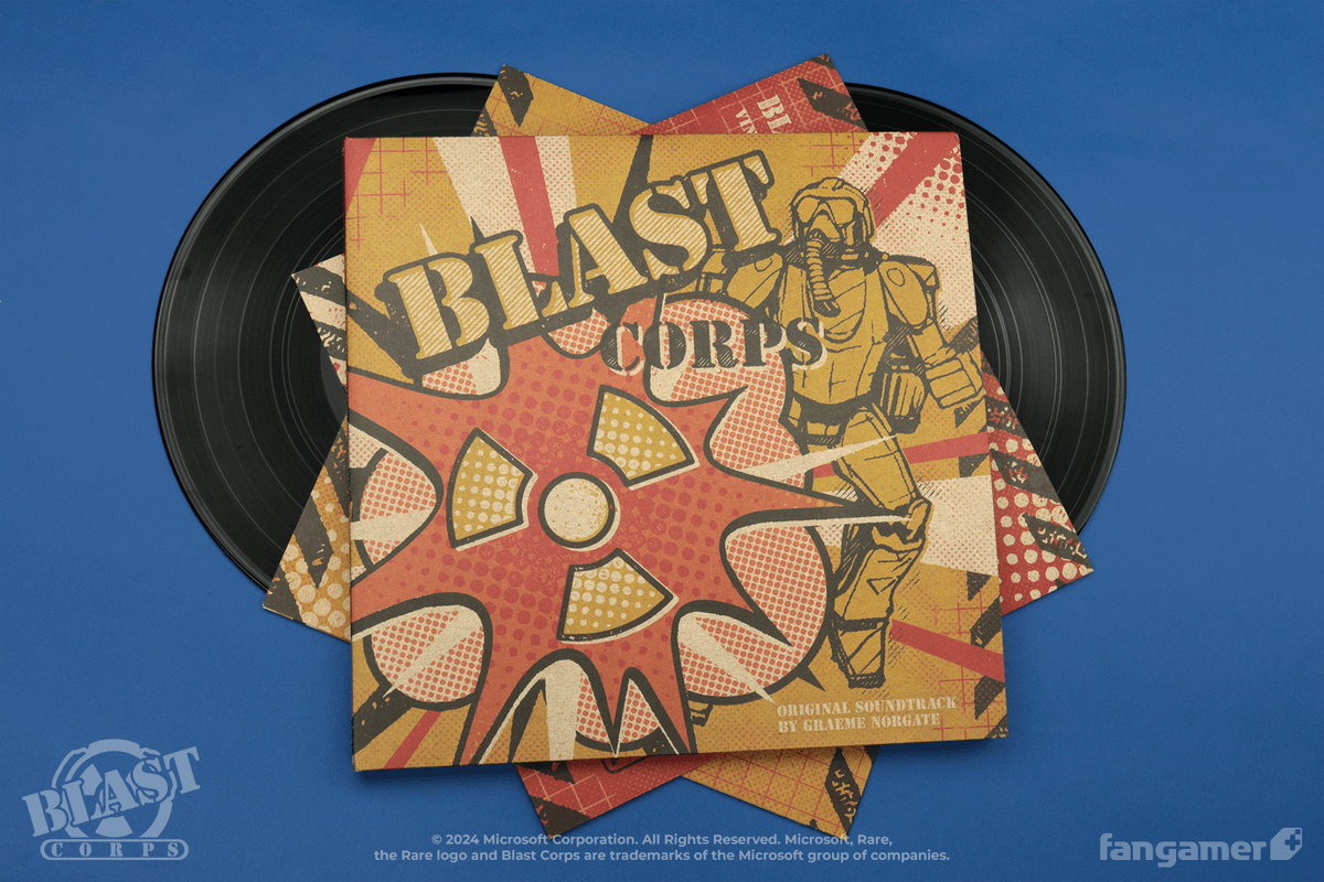 Fangamer's tweet photo. Blast Corps vinyl is here! And we're launching it alongside the long-awaited return of our Jet Force Gemini soundtrack. 

They're both available now: https://t.co/4tYxcFZd0V https://t.co/DzxCmCbVKG