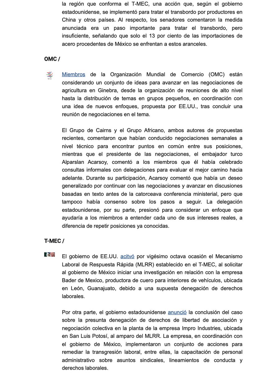 Consultores Internacionales Ansley te invita a leer las notas más destacadas en temas de comercio del 16 al 20 de septiembre. 👇 🗞
