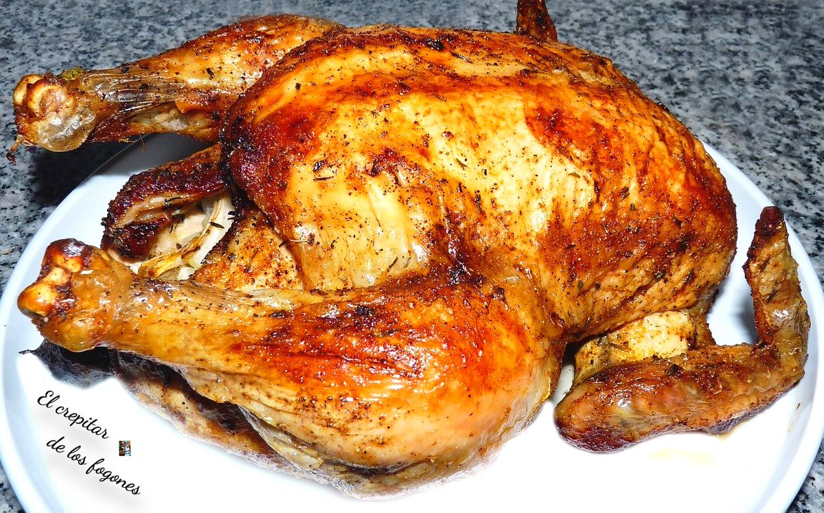 POLLO ASADO EN FREIDORA DE AIRE elcrepitardelosfogones.com/pollo-asado-en…