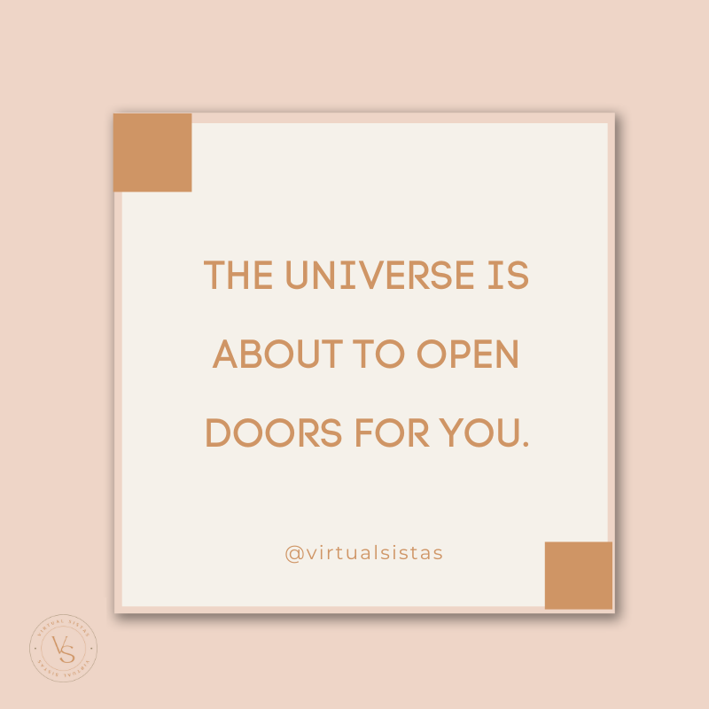 virtualsistas's tweet photo. ✨Reminder✨
.
The universe is about to open doors for you.
.
.
.
.
.
.
.
#Virtualsistas #VirtualAssistantService #AIHelp #VirtualWorkforce #OnlineSupport #DigitalWorkplace #RemoteAssistant #OutsourcedTasks #TaskSolver #BusinessProductivity #TaskHandler #TechSupportVA https://t.co/3YvrdACPnL