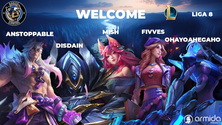 Babos Gaming (@babosgaming) on Twitter photo 🚨ROSTER UPDATE🚨
We are back after our off-split break.
Today we introduce you to our updated <a href="/LeagueOfLegends/">League of Legends</a> Team Eclipse. 🔥
Eclipse will be participating in the <a href="/PrimeLeague/">Die Techniker Prime League</a> Winter Split ‘24 and will be playing the Kaliphase this coming weekend. 🥳
TOP: <a href="/Anstoppable_/">Andre</a> 🚨ROSTER UPDATE🚨
We are back after our off-split break.
Today we introduce you to our updated <a href="/LeagueOfLegends/">League of Legends</a> Team Eclipse. 🔥
Eclipse will be participating in the <a href="/PrimeLeague/">Die Techniker Prime League</a> Winter Split ‘24 and will be playing the Kaliphase this coming weekend. 🥳
TOP: <a href="/Anstoppable_/">Andre</a>