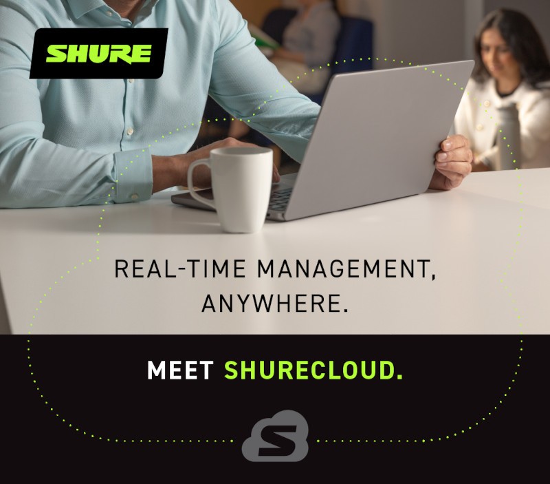 Introducing ShureCloud, the centralized management platform designed to streamline your AV and IT operations. Experience seamless, real-time remote management, intuitive user interfaces, and robust network security - all in one place.

Learn more: shu.re/4dhiRzj