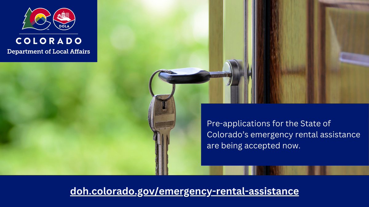 Today's the last day to submit a pre-application for emergency rental assistance in the September round! Apply here by 5:00 p.m. MST! doh.colorado.gov/emergency-rent…