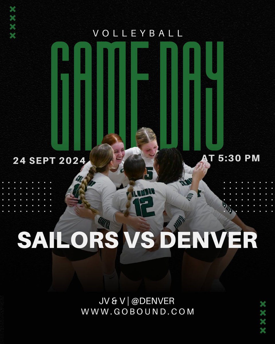 SAILOR VOLLEYBALL (@chssailorvb) on Twitter photo Conference match tonight against Denver with all levels playing!
📍Denver High School - Cyclone Center
⏲️JV @ 5:30, F/S @ approx 6:15, V @ 7:30
🎟️tickets.gobound.com/tickets/events…
<a href="/CBUS_Activities/">The Shipyard</a> Conference match tonight against Denver with all levels playing!
📍Denver High School - Cyclone Center
⏲️JV @ 5:30, F/S @ approx 6:15, V @ 7:30
🎟️tickets.gobound.com/tickets/events…
<a href="/CBUS_Activities/">The Shipyard</a>