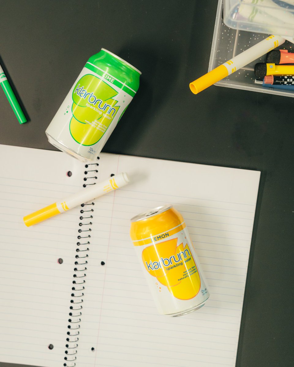 Rumor has it that Klarbrunn Sparkling is the best way to start your study sesh 👀✨
