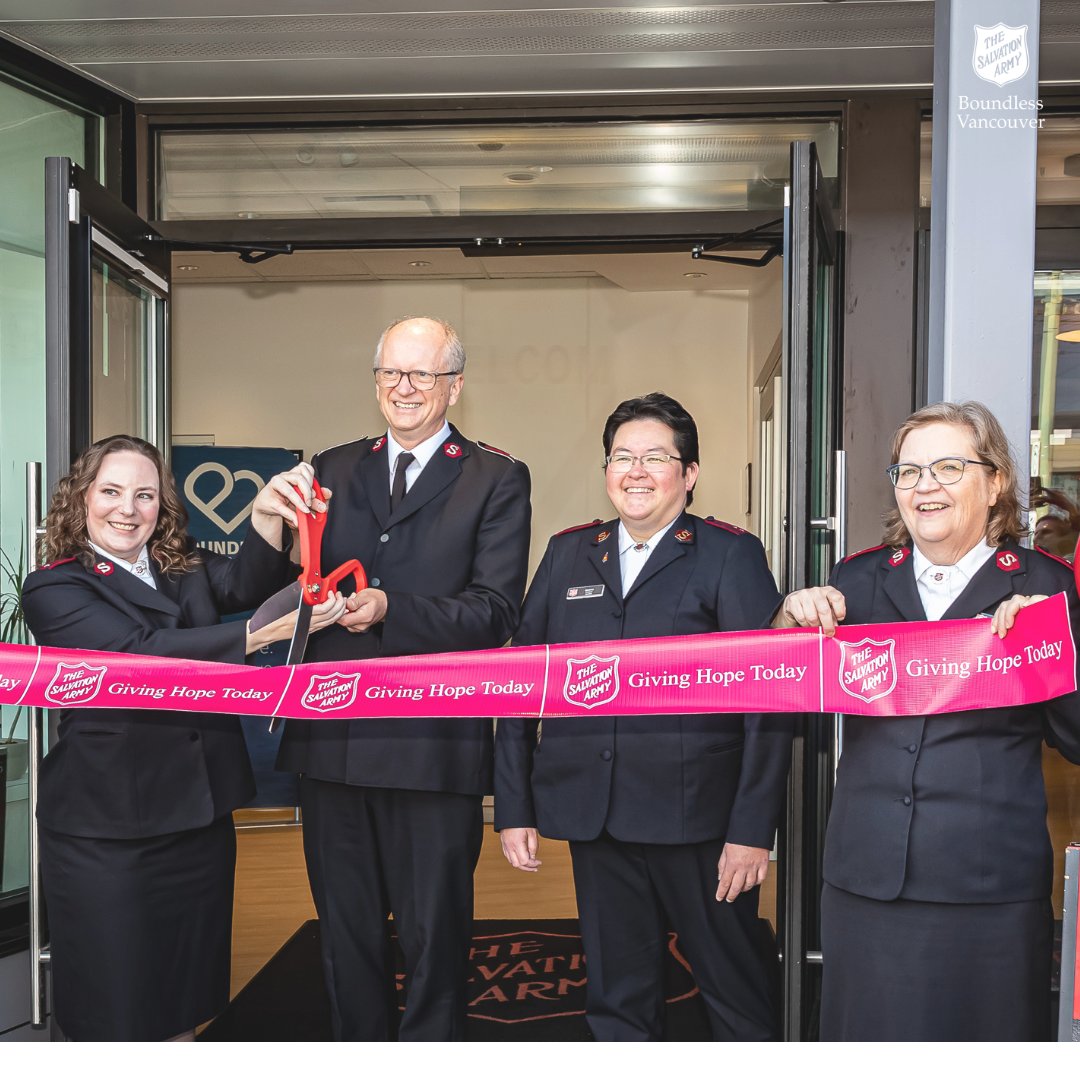Tsayvr's tweet photo. In case you missed it, here are some photos from the grand reopening of Salvation Army Boundless Vancouver.

We’re beyond grateful for everyone who came out to celebrate! 💙🎉 This is just the beginning! 💙

#SalvationArmyBoundlessVancouver #GivingHopeToday https://t.co/y8buYOp8K8
