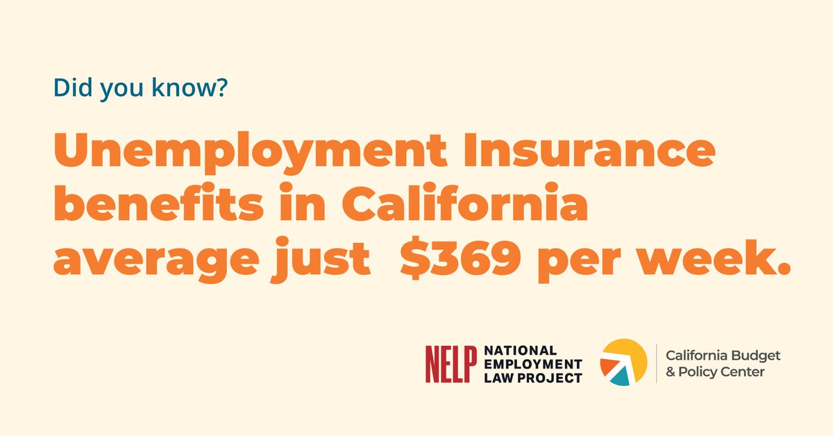 California Budget & Policy Center (@calbudgetcenter) on Twitter photo UI benefits are a lifeline for workers, helping them pay rent, buy food, and support their families while searching for new jobs.
But low benefits and exclusions undermine its effectiveness.
⚡️Read more in our latest report with <a href="/NelpNews/">National Employment Law Project</a>.
calbudgetcenter.org/resources/revi… UI benefits are a lifeline for workers, helping them pay rent, buy food, and support their families while searching for new jobs.
But low benefits and exclusions undermine its effectiveness.
⚡️Read more in our latest report with <a href="/NelpNews/">National Employment Law Project</a>.
calbudgetcenter.org/resources/revi…