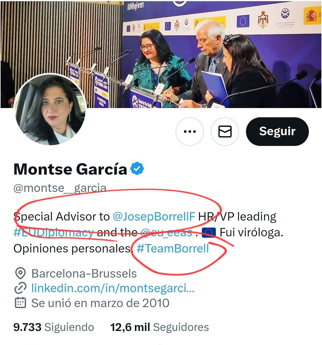 eldisidenteOK's tweet photo. Montse es asesora especial de Borrell y del #TeamBorrell pero te habla como una que se dedica a la comunicación políticaaaajajajaja 🤣
Qué charo payasa. 🤡 https://t.co/KY5gyuFvgI