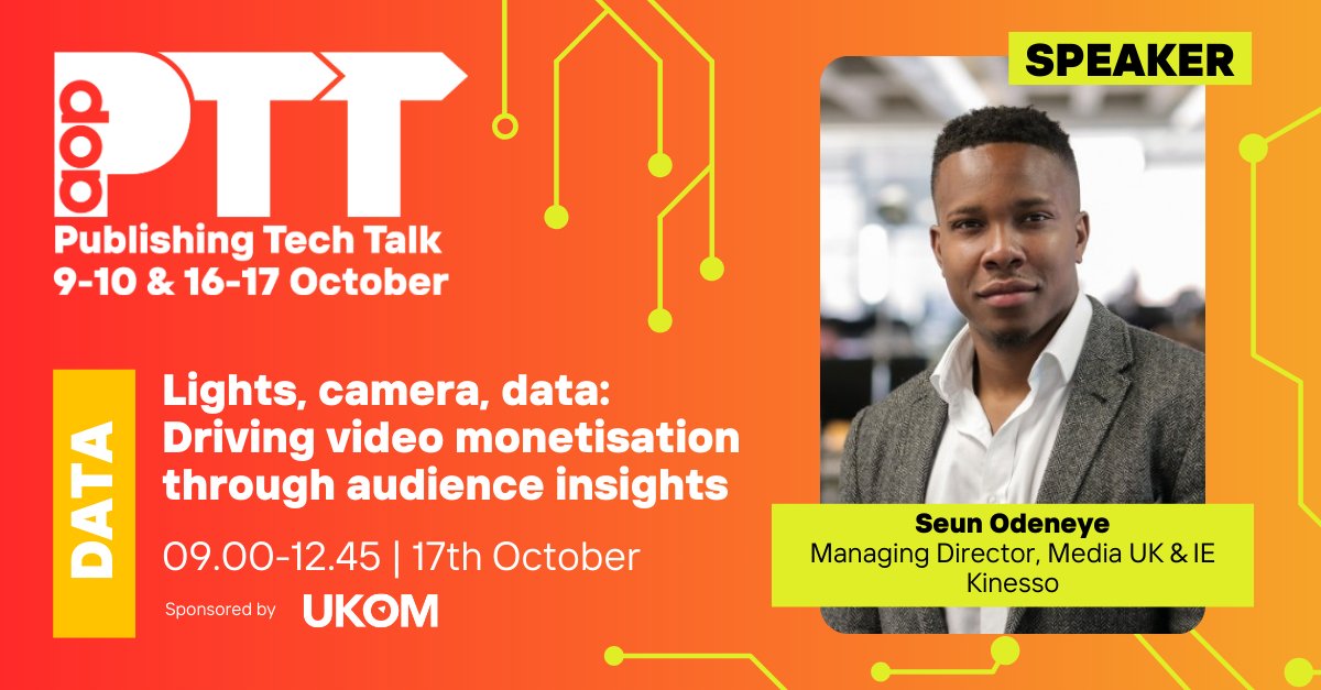 📺 Our MD for Media, Seun Odeneye, will be speaking at the AOP's Tech Talk series of events for ‘Lights, camera, data: Driving video monetisation through audience insights’ on 17 October, discussing all things #CTV. Find out more: ukaop.org/publishing-tec…