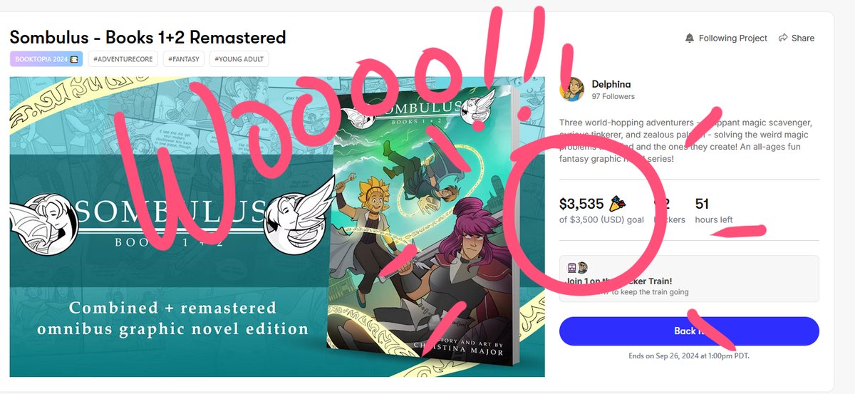 delphina2k's tweet image. 100% FUNDED! HECK YEAAH 💯🎉🎉🎉🎉🎉backerkit.com/c/projects/del…