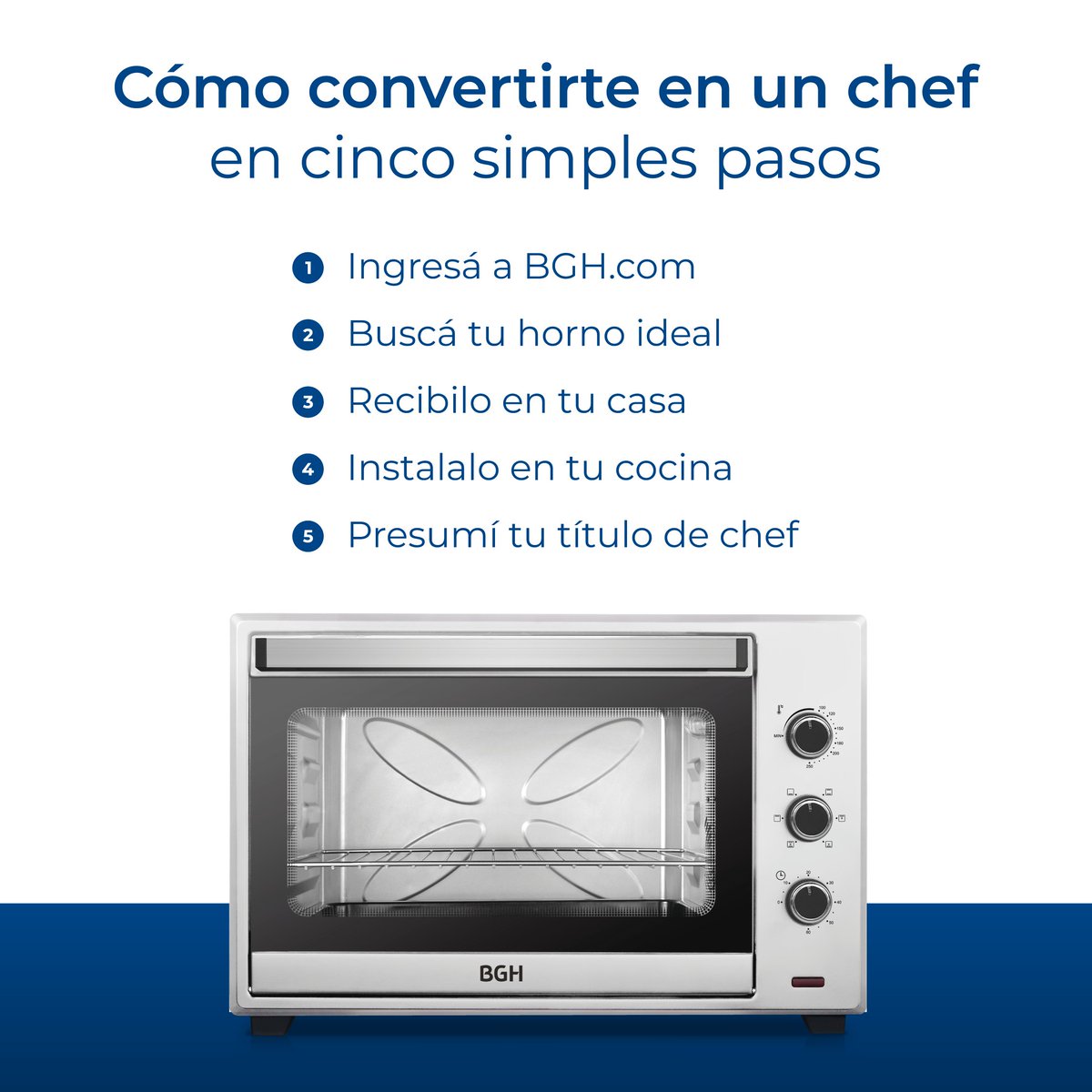 Con los microondas BGH, revolucionás tu manera de cocinar 👨🏻‍🍳​
Título de chef no incluído 😂​
​
Lo que sí podés conseguir es tu próximo microondas, en nuestro store: store.bgh.com.ar😉