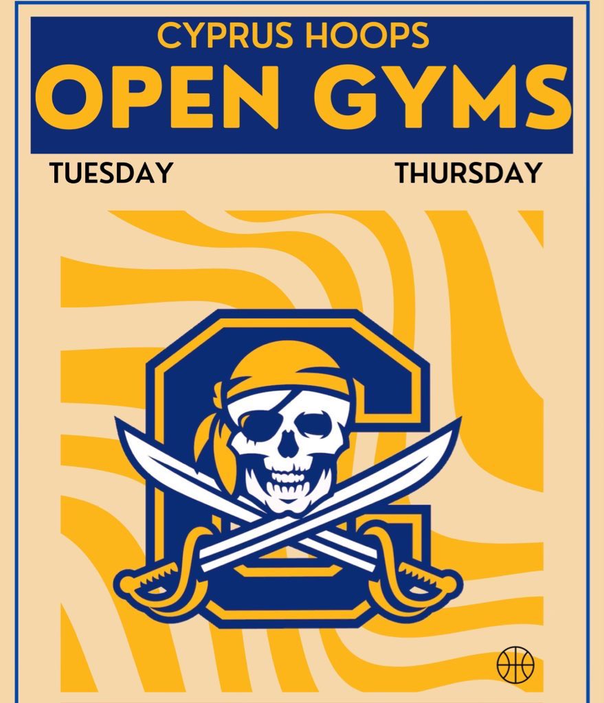 Open gym will be at the Brockbank campus at 2:45pm! 🏴‍☠️🏴‍☠️🏴‍☠️